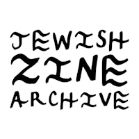 a black and white image of the word jewish zine archive